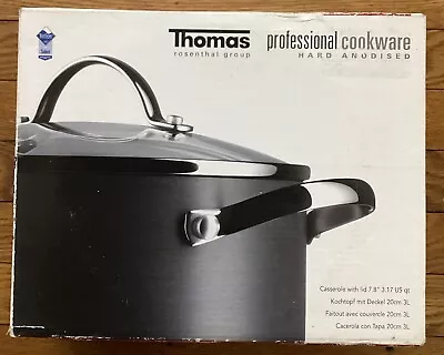 Buy NEW Thomas Rosenthal CASSEROLE 7.8”- 3.17 Qt Hard Anodized Professional Cookware • 37.79£