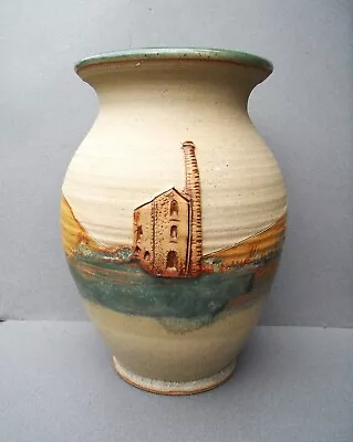 Buy Rob Fierek Studio Pottery Cornish Landscape Vase In V.g. Condition. • 25£