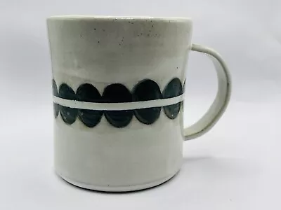 Buy New Handmade Studio Pottery Grey Geo Stoneware Mug Marked SP • 11.99£
