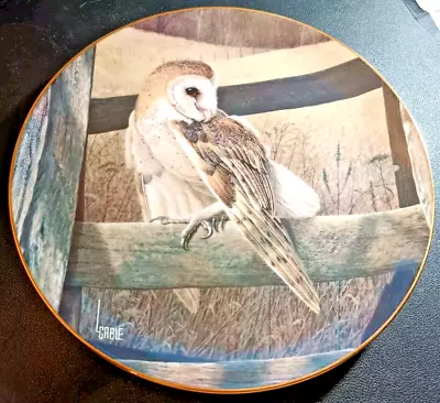 Buy Vintage Ltd Edit Danbury Mint Owls Of North America Solitary Sentinel Bird Plate • 9.99£