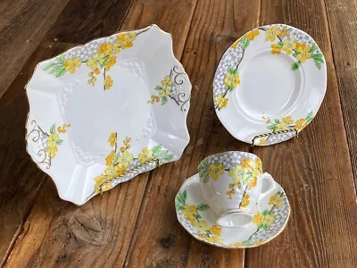 Buy Plant Tuscan Made In England “Spring Blossom” Tea Cup & Saucer, Plate Set-RARE • 43.16£