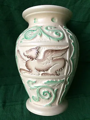 Buy Large 1940s Burleigh Ware Large Pottery Vase Decorated With Dragons 27 Cm • 55£