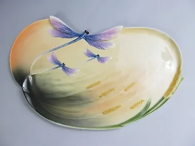 Buy Franz Porcelain Dragonfly Plate FZ00051 • 57.82£
