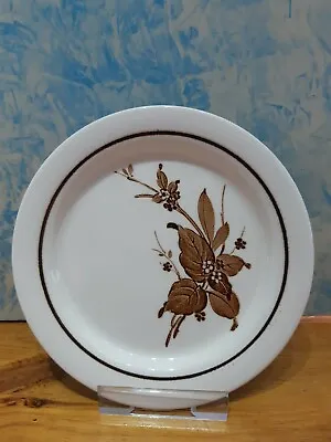 Buy EIT English Ironstone Tableware, Brown Floral Design Tea / Side Plate 7'' 17.5cm • 2.99£