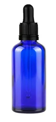 Buy Cobalt Blue Glass Dropper Bottles 15ml - 100ml Cosmetic Pipette Spray Pump Etc • 22.52£