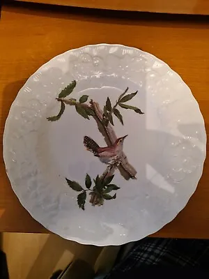 Buy Alfred Meakin White China Plate Embossed Edging With Bewick's Wren • 2.25£