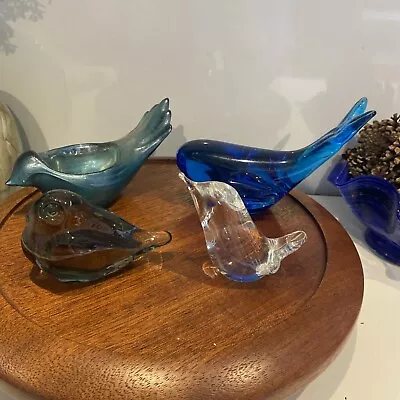 Buy Selection Glass Bird/whale  Paperweights/ornaments  Perfect  Condition • 3£