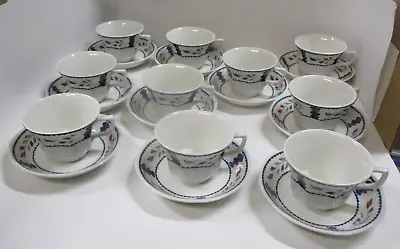 Buy Set Of 10 Cups And Saucers Adams China English Ironstone Lancaster • 71.91£