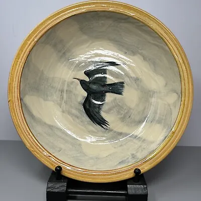 Buy A Chough In The Clouds - Dish By Adrian Brough (St Ives) #645 • 275£
