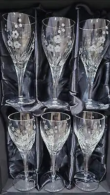 Buy Royal Doulton Large Crystal Wine Glasses Chelsea Pattern X 6 Boxed. 220Ml • 119.99£