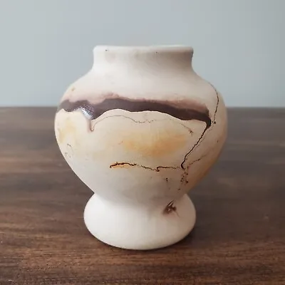 Buy Nemadji Pottery Vase USA Native Southwestern Orange Brown Swirl Clay • 15.41£