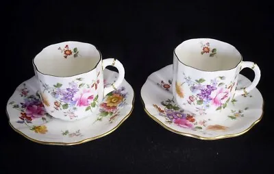 Buy 2 X Royal Crown Derby Posies Coffee Espresso Cups And Saucer Sets • 12.99£