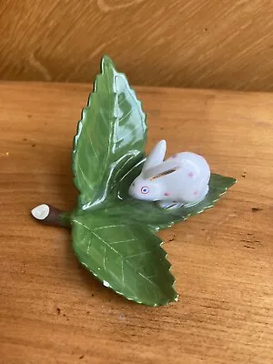 Buy Bunny Rabbit On A Leaf - Herend Porcelain • 35£