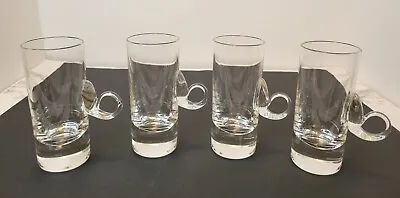 Buy Four Elegant Blown Crystal Glassware W/applied Handles Expresso Irish Coffee Mug • 37.86£