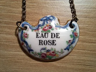 Buy Crown Staffordshire 'Eau De Rose' Vintage China Decanter Label • 12.99£