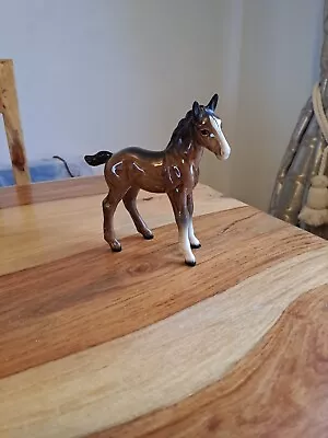 Buy Beswick Horse  Shire Foal In Bay Gloss.great Condition  • 14£