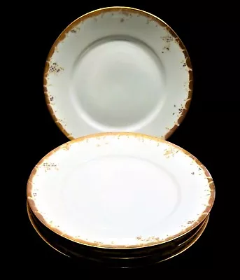 Buy Vintage Rare Thomas Of Bavaria Heavy Gold Trim On White Dinner Plates X4 • 110.65£