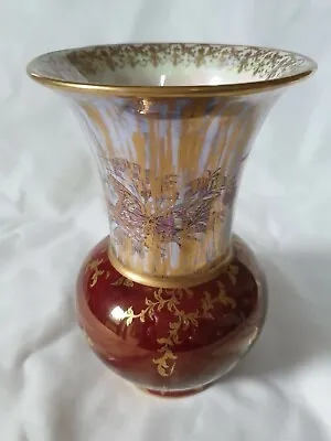 Buy Stunning Kpm German Lustre Pottery Vase, Early-mid 20th Century, Butterflies  • 48£