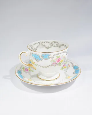 Buy Vintage Salisbury Fine Bone China Tea Cup Saucer Pattern Cx1 Made In England • 25.08£