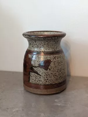Buy Vintage Donald Glanville Abstract Yorkshire Studio Pottery Vase Pot Brown Beige • 15£