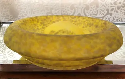 Buy French VIANNE? Vintage Marbled Art Glass Bowl / Dish Pate-de-verre Paste Glass • 28£