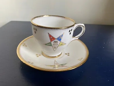 Buy Masonic Eastern Star Tea Cup And Saucer Made England Taylor & Kent • 19.99£