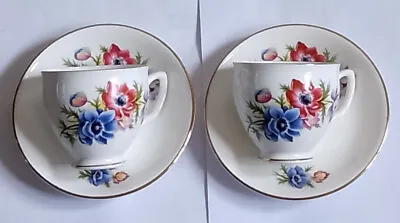 Buy Duchess Set Of Two Cup And Saucer,Bone China,Floral Design,Made In England • 3£
