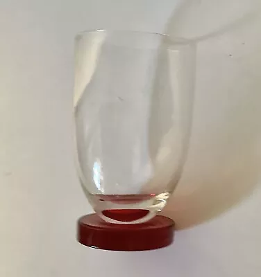 Buy Vintage Retro MCM Red Footed Juice Glass 3 5/8” • 7.77£