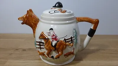 Buy Vintage Fox & Hounds Teapot Portland Pottery  Corbridge England, Hunting Scene • 9.95£