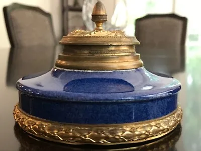 Buy Antique Sevres French Porcelain Inkwell W/Ormolu Mounts  - Paul Milet • 255.46£