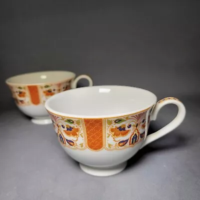 Buy 2x Vintage Queen's Imari Footed Coffee Tea Cups India • 15.90£
