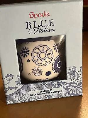 Buy Spode Blue Italian Christmas Tree Hanging Ornament Bauble Boxes • 10£