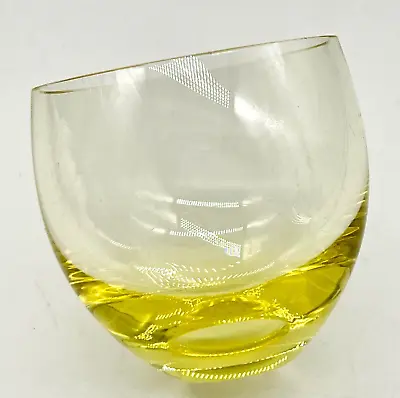 Buy Moser Crystal Culbuto Old Fashioned Glass, Topaz Yellow • 19.27£
