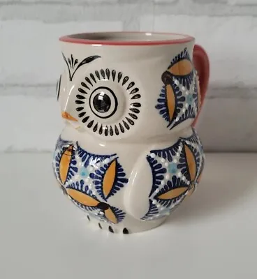 Buy Handpainted Pottery Mug Owl Multicoloured  • 14.95£