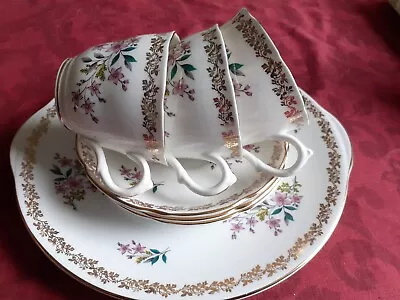 Buy Royal Grafton Fine Bone China Cake Plate And 3 Cups And Saucers • 20£