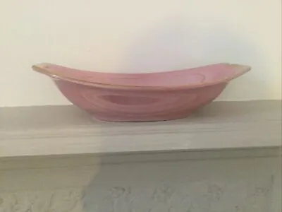 Buy MALING DISH Pink Lustre With Guilding 10 X 6 X 2.5 Inches. • 12.50£