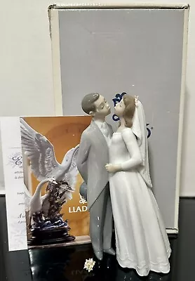Buy LLADRO  A Kiss To Remember  #6620 Bride & Groom 7.5  Sculpture Wedding Love • 61.42£