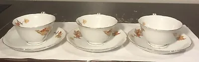 Buy Vintage Aladdin Fine China Autumn Leaf Tea Cup Set (3) Made In Japan  • 12.38£