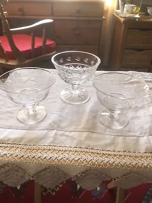 Buy Vintage Dartington  Dessert/  Trifle Glass Bowl With A Pair Of Similar Glass Bow • 10£