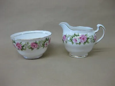 Buy Vintage Colclough Bone China Milk Jug & Sugar Bowl ~ Enchantment ~ Pink Roses • 11.99£