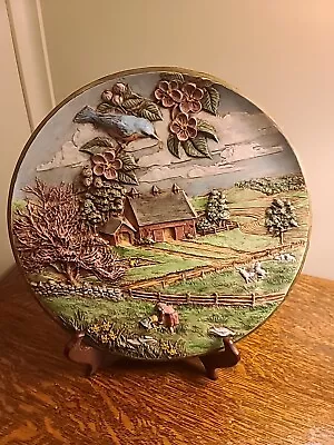 Buy ✅Byron Molds 3D Ceramic Wall Hanging Plate 1980 Farmhouse Spring 10  • 15.15£