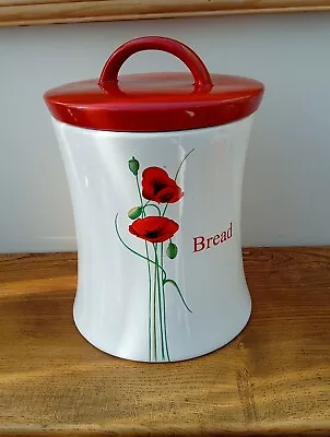 Buy Dunelm Poppy  Bread Crock Storage Jar Bread Bin • 22£
