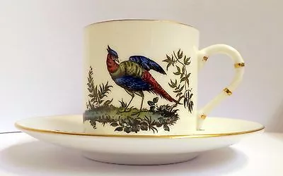 Buy Royal Worcester Bird Of Paradise Coffee Can & Saucer, Elegant And Beautiful • 22£