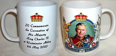 Buy King Charles III Coat Arms Commemorative Coronation Mug Royal Royalty Gift 2023 • 12.95£