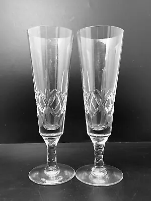Buy Stuart Crystal Carlingford Glass Champagne Flutes X2 • 27.50£