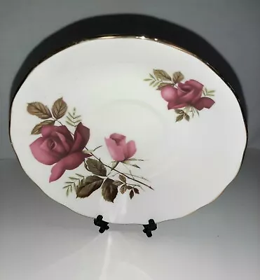 Buy Ridgway Potteries Queen Anne Fine Bone China Saucer Roses England  • 9.64£