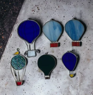 Buy Vintage Stained Glass Hot Air Balloon Window Hangings • 62.34£