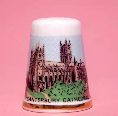 Buy Canterbury Cathedral Kent China  Thimble B/18 • 1.65£