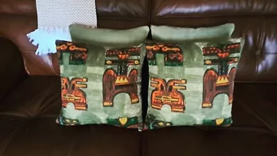 Buy TROIKA Pottery Inspired Barkcloth 18” Sq Lined Cushion Covers • 15£