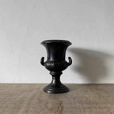 Buy Vintage Dartmouth Pottery Devon Black Vase Jardiniere Double Handled Mantel Deco • 20£